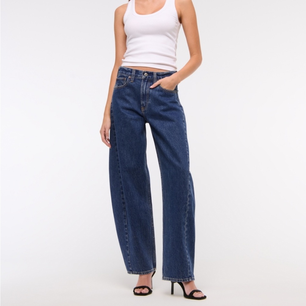 Abercrombie & Fitch Blue Wide Leg Jeans